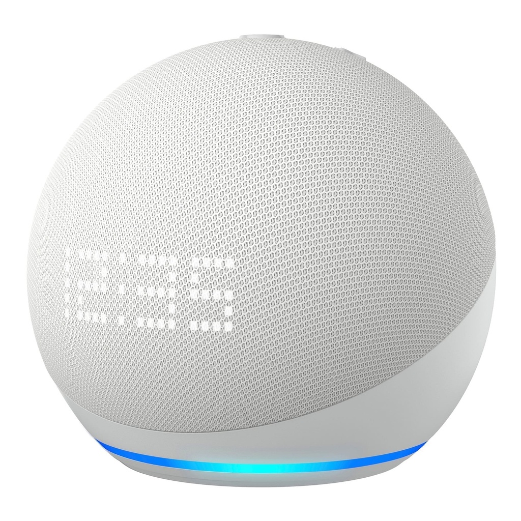 ALTAVOZ INTELIGENTE AMAZON ECHO DOT 5TA GENERACION CON RELOJ (BLANCO)