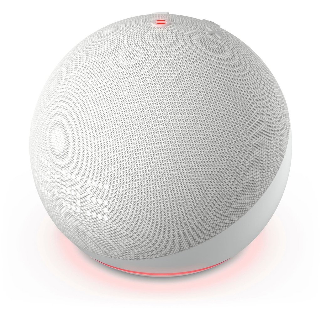 ALTAVOZ INTELIGENTE AMAZON ECHO DOT 5TA GENERACION CON RELOJ (BLANCO)