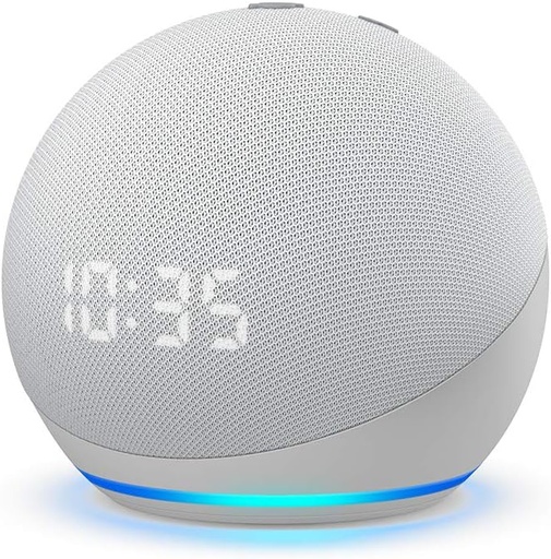 [SH0101000301] ALTAVOZ INTELIGENTE AMAZON ECHO DOT GEN4TH CON RELOJ (WHITE)