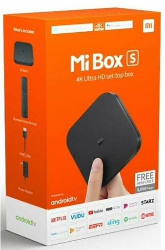 [SH0201000701] MI BOX S XIAOMI ORIGINAL - 4K ULTRA HD ANDROID TV WITH GOOGLE VOICE ASSISTANT & DIRECT NETFLIX REMOTE STREAMING MEDIA PLAYER US PLUG