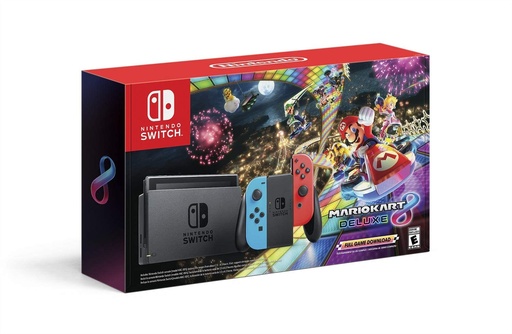 [CO0101000101] COMBO CONSOLA NINTENDO SWITCH JOY-CON HAC-001(-01) (CONTROLES AZUL NEON-ROJO NEON) + VIDEOJUEGO NINTENDO MARIO KART DELUXE 8 PARA NINTENDO SWITCH (UNICO) (copia)